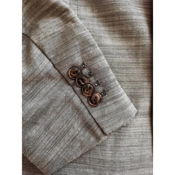 Jachs Two Button Blazer Men's M Gray Cotton Stripe Lined Pockets Notch Lapel - Picture 8 of 12